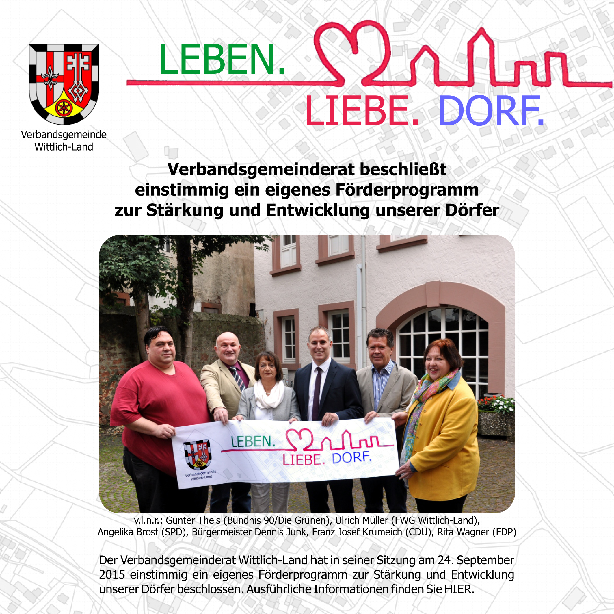 Verbandsgemeinderat beschließt einstimmig ein eigenes Förderprogramm